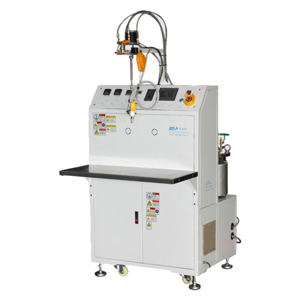 SEMI AUTOMATIC DOUBLE LIQUID GLUE FILLING MACHINE